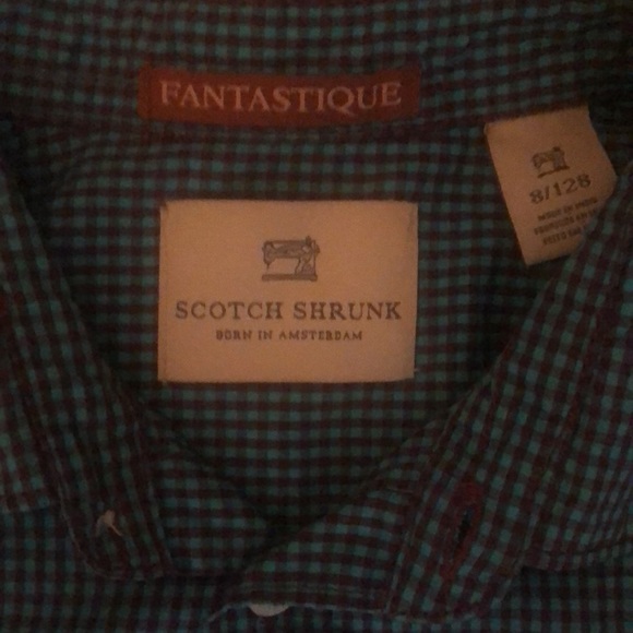 Scotch shrunk button down boys size 8 - Picture 2 of 5